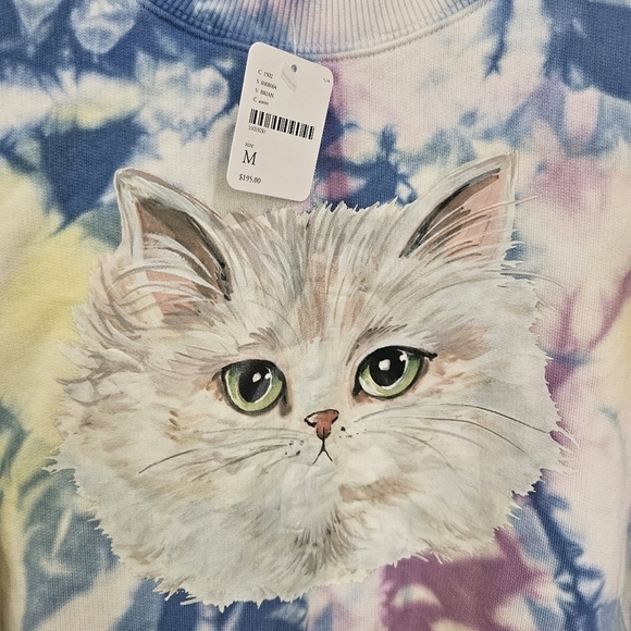 Free People Paul & Joe Brian Tie Dye Kitty Sweatshirt - Picture 7 of 9